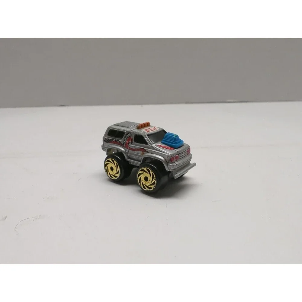 Micro Machines Road Champs Monster Wheels Truck Ford Bronco Silver 1987 Vintage